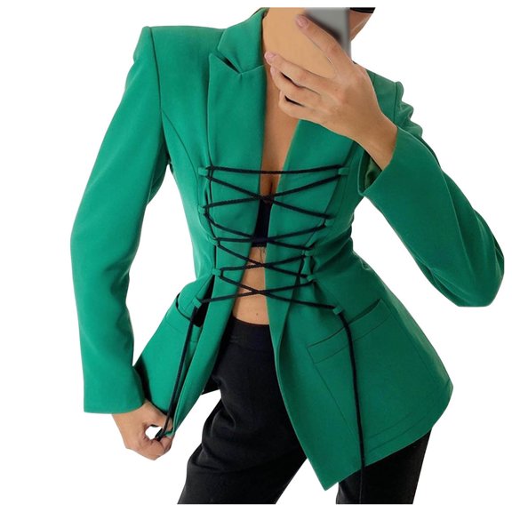 Women's Casual Long Sleeve Jacket with Pockets Comfortable Loose Fit Outerwear for Everyday Wear