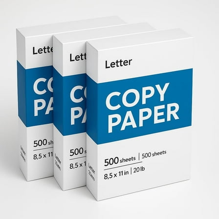 3 Reams standard size copy paper for Home Office for All Type of Printer