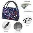 thumbnail image 4 of Fotbe Red White Blue Fireworks 1 Bolsa Térmica Portátil con Estampado, Bolsa de Entrega de Alimentos Aislada, Bolsa Reutilizable de Gran Capacidad para Comidas y Supermercado, 4 of 6