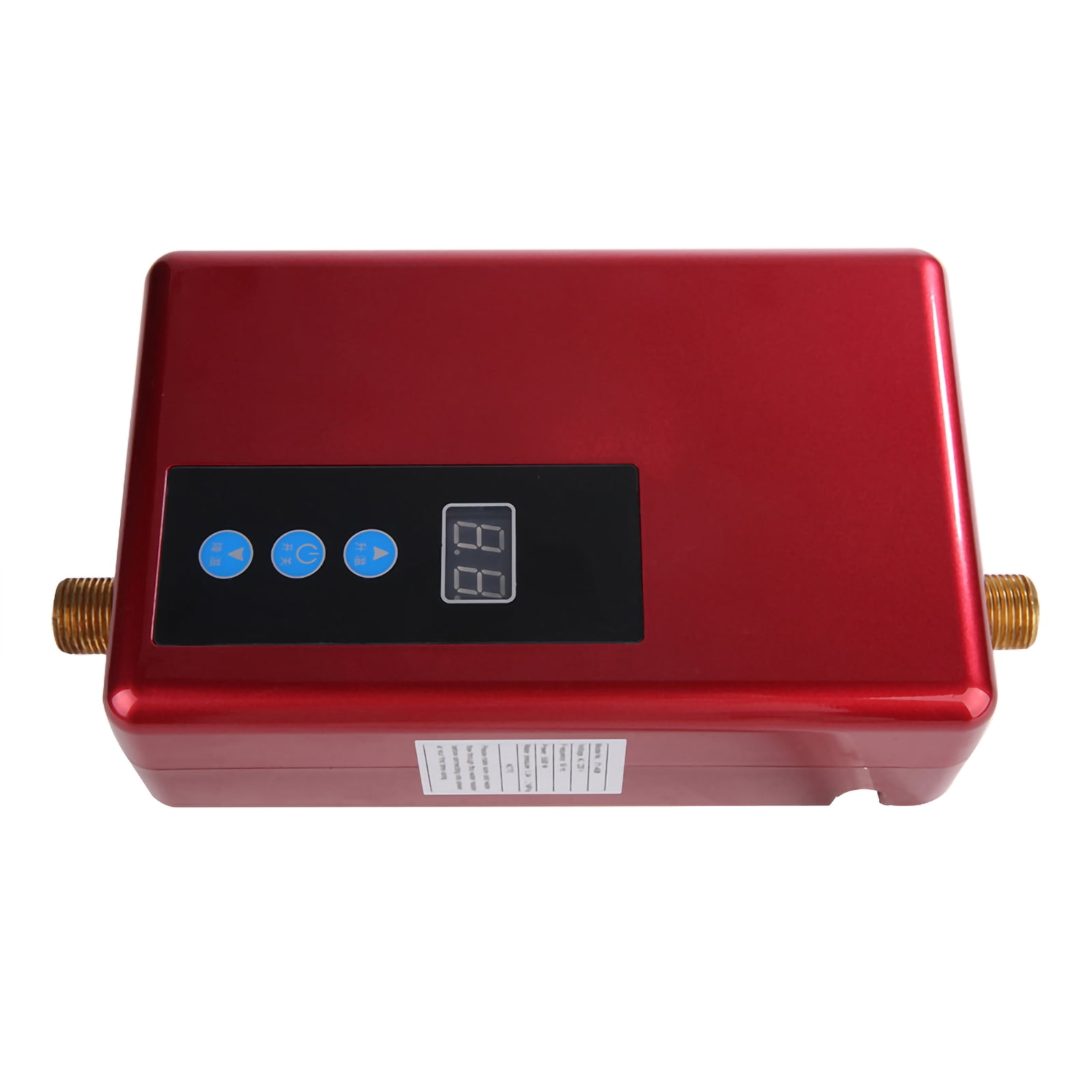 BIMZUC 220V 5.5KW Mini Instant Electric Water Heater Tankless Shower Hot Water System for Kitchen Bathroom Red 8.66 x 5.51 x 2.56 inches / 220 x 140 x 65 mm