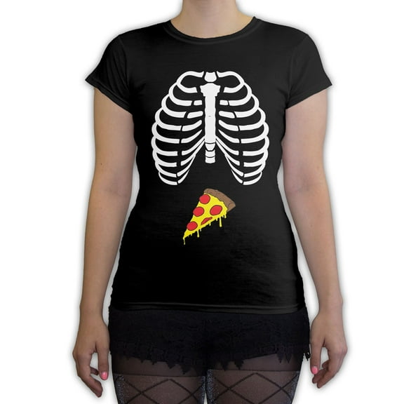 Function - Skeleton Costume Pizza Belly Women's Fashion T-Shirt