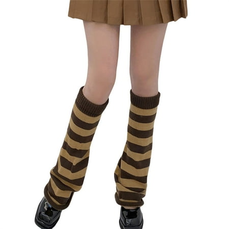 

Asashitenel Women Gothic Lolita Socks Leg Warmers Knitted Long Knee Foot Cover High Socks Autumn Winter Leg Warmer Socks
