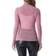 thumbnail image 3 of Blusa de fiesta ajustada de manga larga semi transparente brillante para mujer Allegra K XL color rosa claro, 3 of 6
