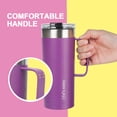 thumbnail image 3 of Life’s Easy - Stainless Steel Mug with Handle, Vacuum Insulated Mug for Hot and Cold Drink, Leak-Proof, Spill-Proof, Violet, 20 oz, 3 of 10