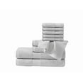 thumbnail image 6 of Cannon 100%  Turkish Cotton 100% Cotton  10 Piece Towel Set in Grey, All Season, Adult Size, OEKO-TEX Certified, 6 of 9