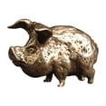 thumbnail image 2 of Abbracc Mini Brass Auspicious Pig Sculpture Cute for Side Table Collection Accessory, 2 of 9