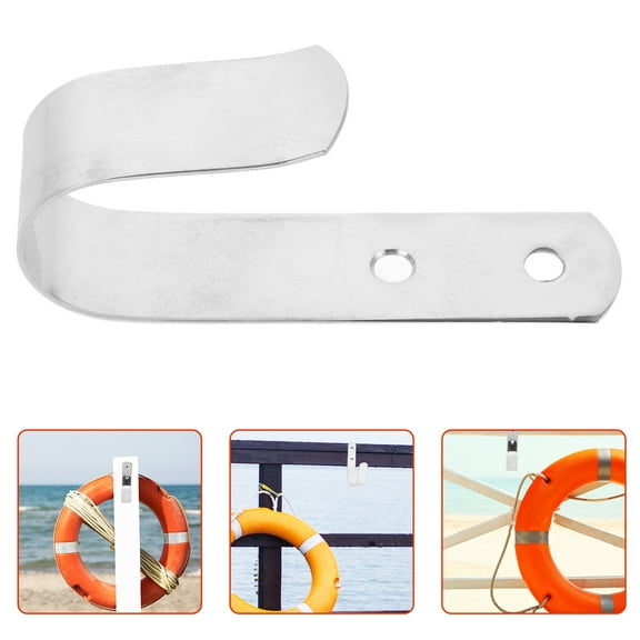 Swimming Life Ring Hanger Heavy Duty Metal Ring Buoy Hook Boat Fence Life Ring Hook