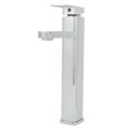 thumbnail image 4 of Grifo para lavabo, baño, lavado de cara, cuadrado, acero inoxidable frío y caliente, cromado, orificio único, 4 of 14