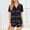 A176 Dark Blue, variant on Matching Pajamas for Women Set Valentine's Day Heart Print Short Sleeve Pajama Sets Button Down Tops and Shorts Lounge Silk Sleepwear Pjs 2 Piece