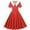Red, variant on Women 1950s Cape Collar Dresses 50s Vintage Short Sleeve Cocktail Swing Dress Polka Dot Rockabilly Prom Midi Dress