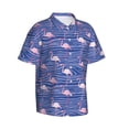 thumbnail image 2 of Daiia Flamingo Hawaiian Shirt for Men Gentle Cotton Regular Short Sleeve Casual-3X-Large, 2 of 9
