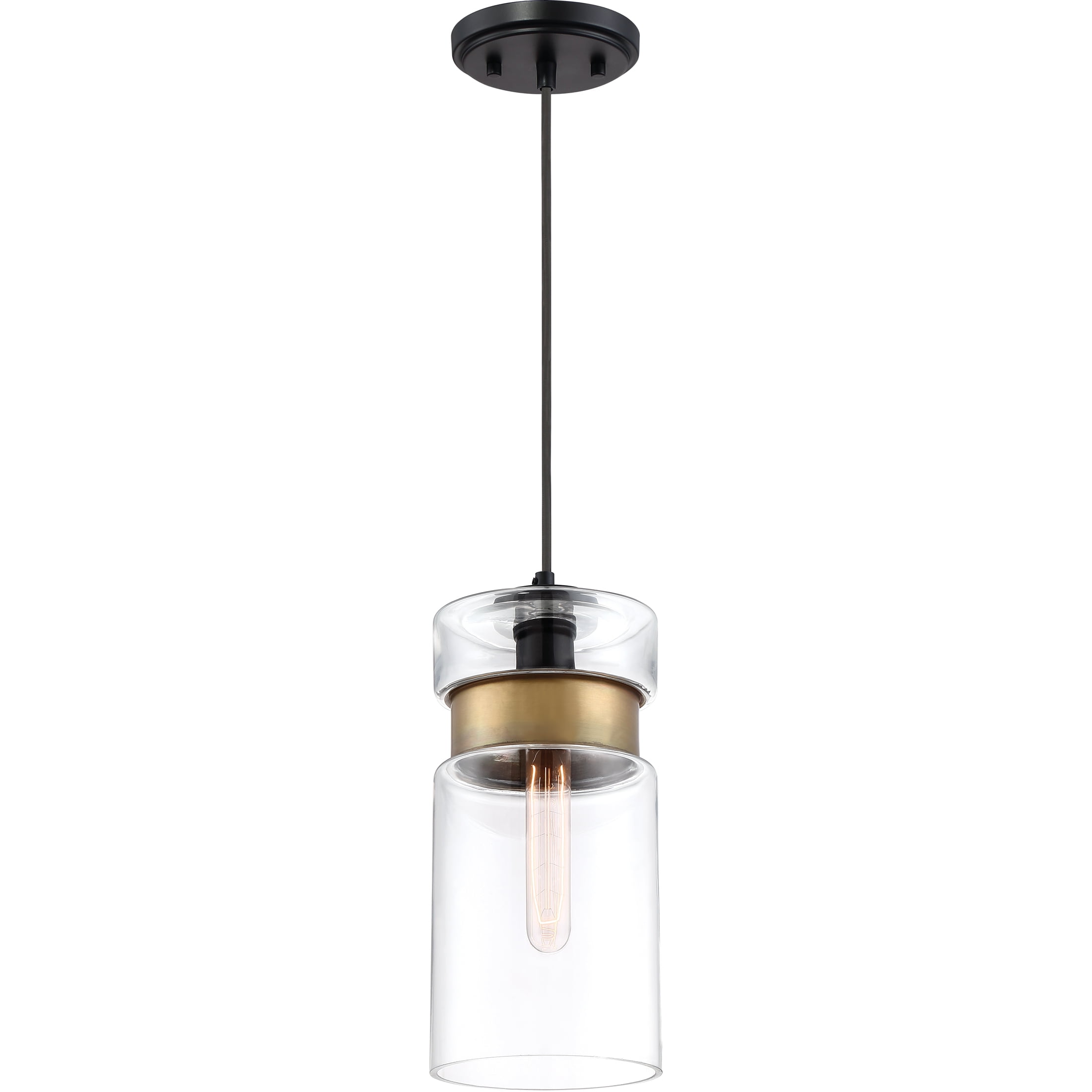 Photo 1 of Quoizel Gathering 1-Light Mini Pendant Light in Mystic Black