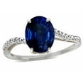 thumbnail image 2 of Star K� Big Stone Oval 10x8 Created Sapphire Bypass solitaire engagement promise ring, 2 of 9