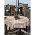 thumbnail image 2 of Outdoor Tablecloths with Umbrella Hole & Zipper, Brown Coastal Round Tablecloth 54 Inch, Summer Beach Nautical Starfish Coral Vintage Waterproof Table Cloth, Patio/Pool/Picnic Table Covers, 2 of 8