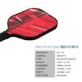 thumbnail image 2 of Raijin Fiberglass Pickleball Paddle With Paddle Cover, Polypropylene Honeycomb Core, 2 of 5