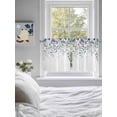 thumbnail image 4 of Half Window Curtain 36 Inches Long, Blue Eucalyptus Window Treatment Curtain Drapes, Farmhouse Flowers Leaf White Watercolor Small Tier Curtains for Bathroom Over Sink, 27.5"x36", 2 Panels, 4 of 7