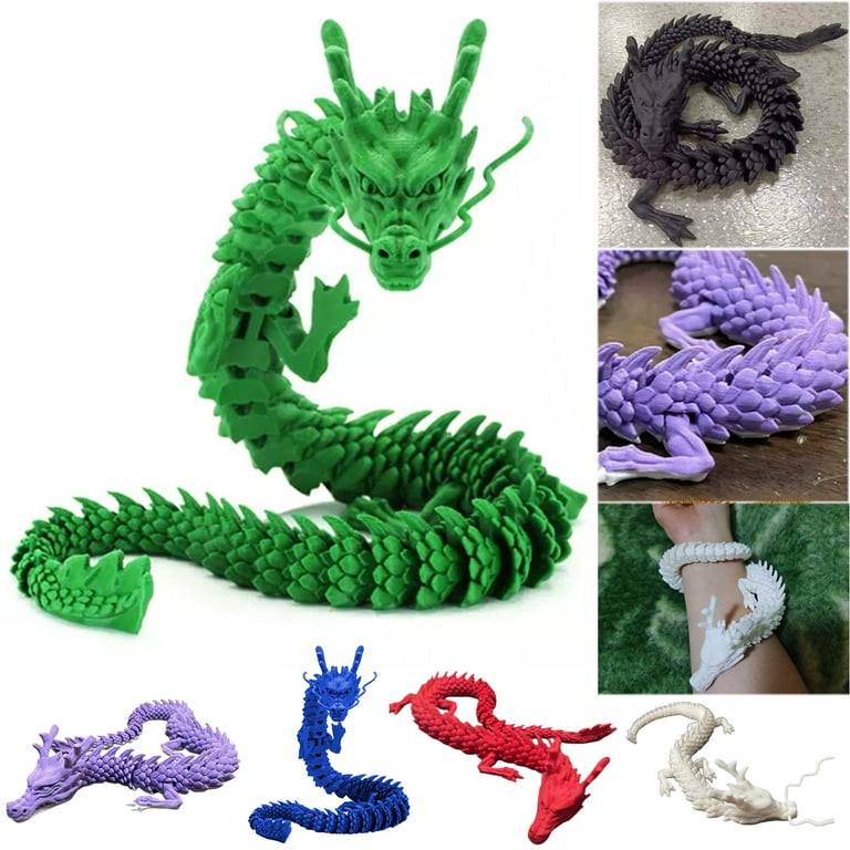 ARTICULATED FROST DRAGON WIGGLE PET ARTICULATED DRAGON 3D model 3D