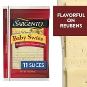 Sargento Sliced Baby Swiss Natural Cheese, 11 slices