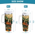 thumbnail image 6 of Yayeee 40oz Double-Wall Insulated Stainless Steel Tumbler with Handle Bottle, Floral Mushroom, 6 of 8