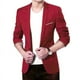 thumbnail image 1 of ALSLIAO Nuevo Traje Casual Entallado Formal de Un Botón para Hombre Blazer Chaqueta Abrigo Tops Vino M, 1 of 8