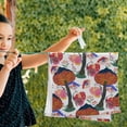 thumbnail image 5 of Colorful Mushroom Eyes Hand Towels 2 PCS, Fantasy Butterfly Kitchen Towel Ultra Soft and Highly Absorbent,Decorative Fingertip Face Towel for Bathroom Hotel, 28.3"x14.4", 5 of 5