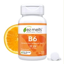 EZ Melts Dissolvable Vitamin B6 50 mg, Sugar-Free, 1-Month Supply - 1 Pack