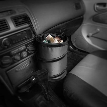 FH Group Auto Car Portable Collapsible Car Trash Can Small FH1120-Gray