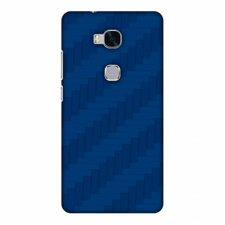 Huawei Honor 5X Case, Premium Handcrafted Printed Designer Hard Snap on Shell Case Back Cover with Screen Cleaning Kit for Huawei Honor 5X - Carbon Fibre Redux Coral Blue