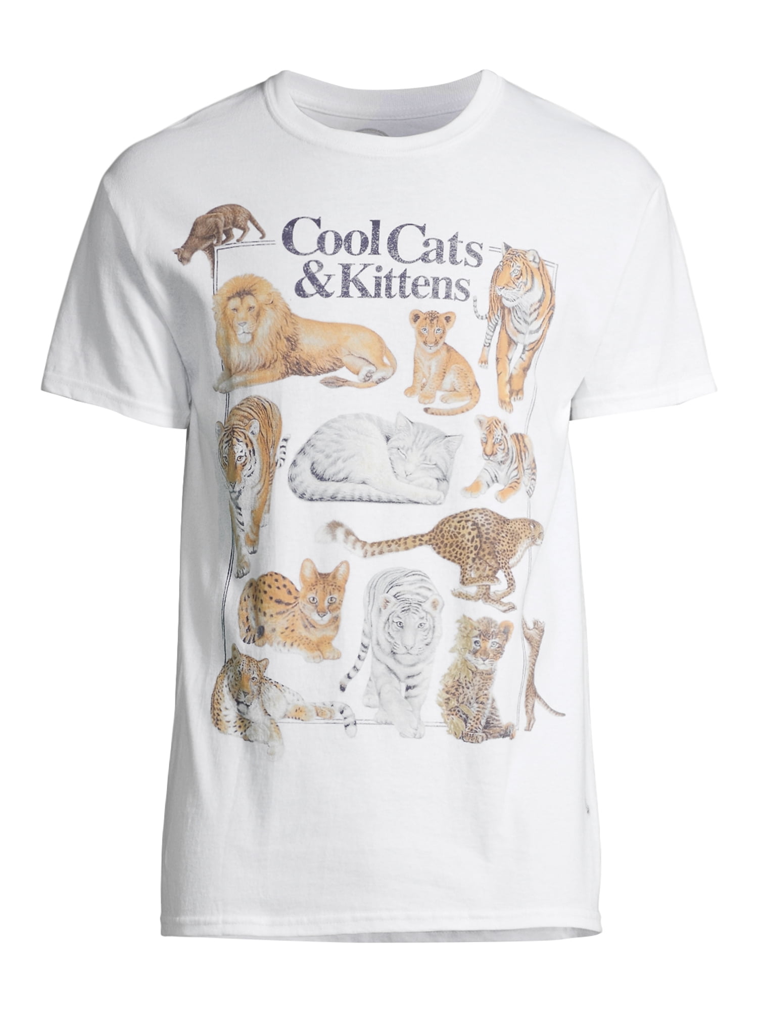 NEW Cool Cats and Kittens Graphic Novelty Cotton T Shirt Men/'s Size  S UNISEX