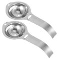 thumbnail image 2 of Egg Separator Tool 2Pcs Silver Stainless Steel for Kitchen Use Compact Egg White Separator from Yolk, 2 of 5