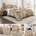 thumbnail image 6 of King Quilt Set 96''x106'', Fall Mushroom Lightweight Summer Bedspread Coverlet Set with 2 Pillow Shams, Watercolor Maple Leaf Farmhouse Breathable All Season Quilt Bedding for Bedroom/Guest Room, 6 of 9