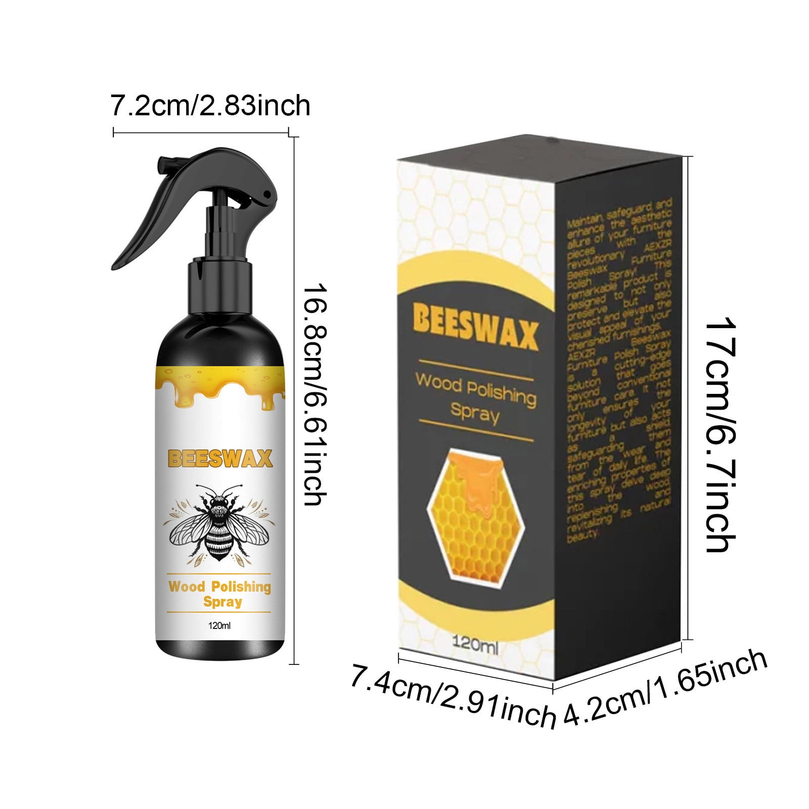JilgTeok 3 Packs 240ml Natural Beeswax Spray Waterproofing Scratch Resistance Refurbishment Wax for Furniture Floor Tables Cabinets Polishing