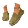 thumbnail image 3 of Solid Round Toe -On Loafers for Women Casual Comfort Walking Shoes, 3 of 9