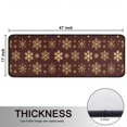 thumbnail image 5 of Kitchen Rugs Sets Of 2,Brown Christmas Snowflake Pattern Anti Fatigue Kitchen Mat Rugs Non Slip Washable,Decorative Kitchen Floor Mats for Kitchen,Sink,Laundry,17"x47"+17"x47", 5 of 5