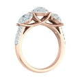 thumbnail image 2 of 1 Carat 3-Stone Prong Set Diamond Engagement Ring in 14K Rose Gold - IGI Certified (Ring Size 7.25), 2 of 7