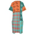 thumbnail image 4 of Vestido largo floral japonés con estampado floral para mujer Vestido largo de playa con bolsa de regalo shibori, 4 of 6