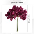 thumbnail image 3 of 3PCS Burgundy Silk Hydrangea Artificial Flowers, Fake Faux Floral Bulk Bouquet for Home Decor, Bathroom, Table Centerpiece & Shelf Decorations (Burgundy), 3 of 5