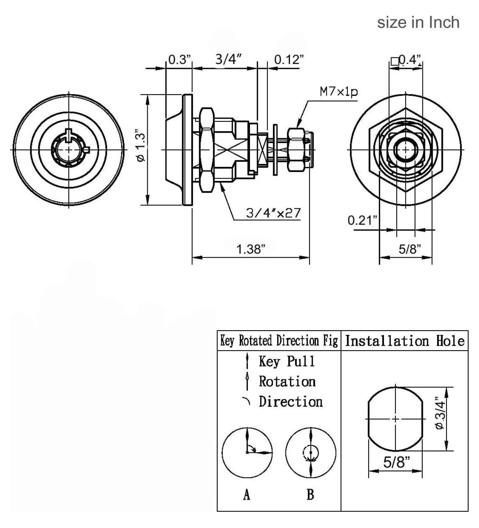 Gun Cabinet Original Homak Toolbox Lock 3/4" Replacement Lock Item# 2417 (Keyed Alike X 2)