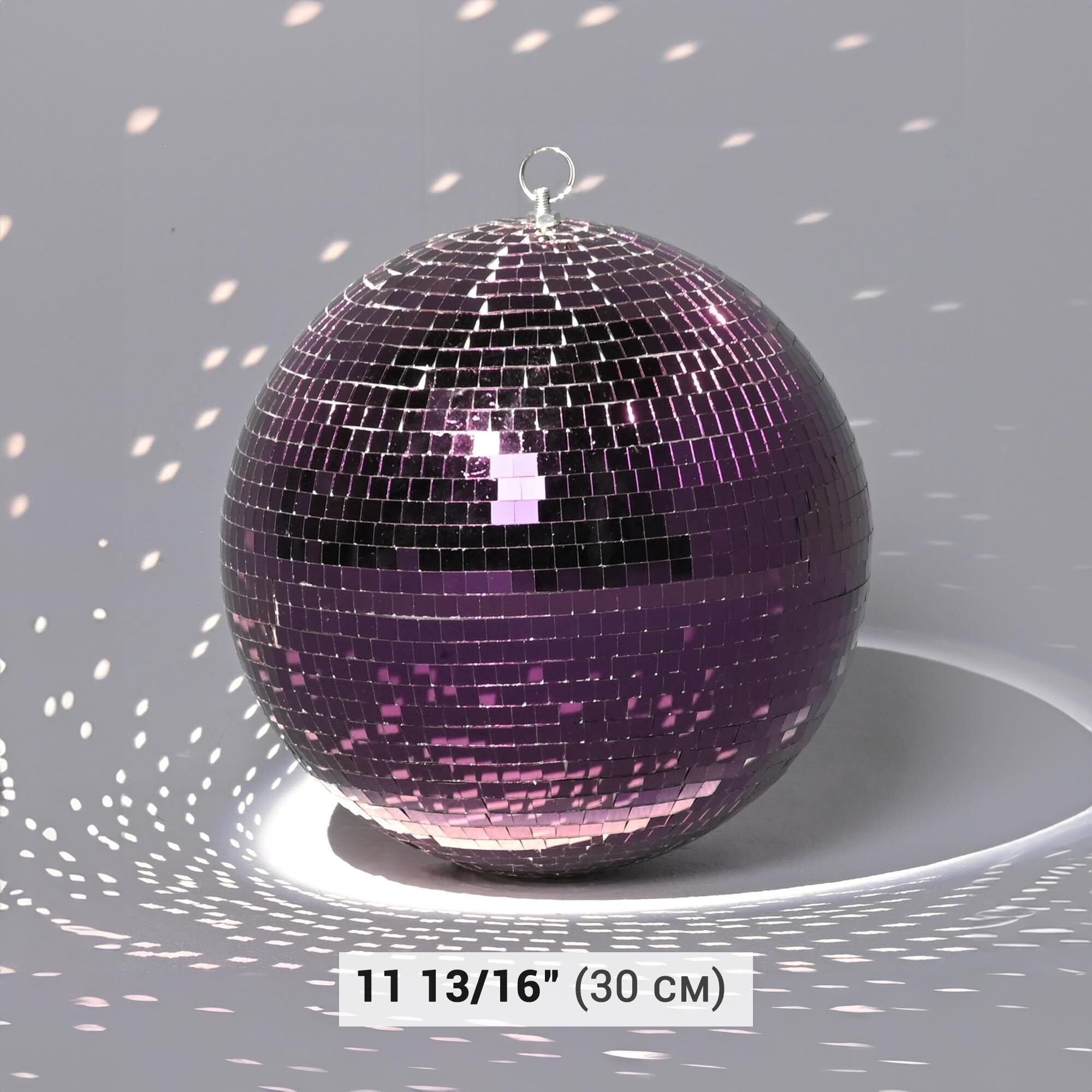 Yescom 12" Large Disco Ball Mirror Big Hanging Glass Decor for 70s 80s Party Events Wedding DJ Dance Club Stage Lighting Purple