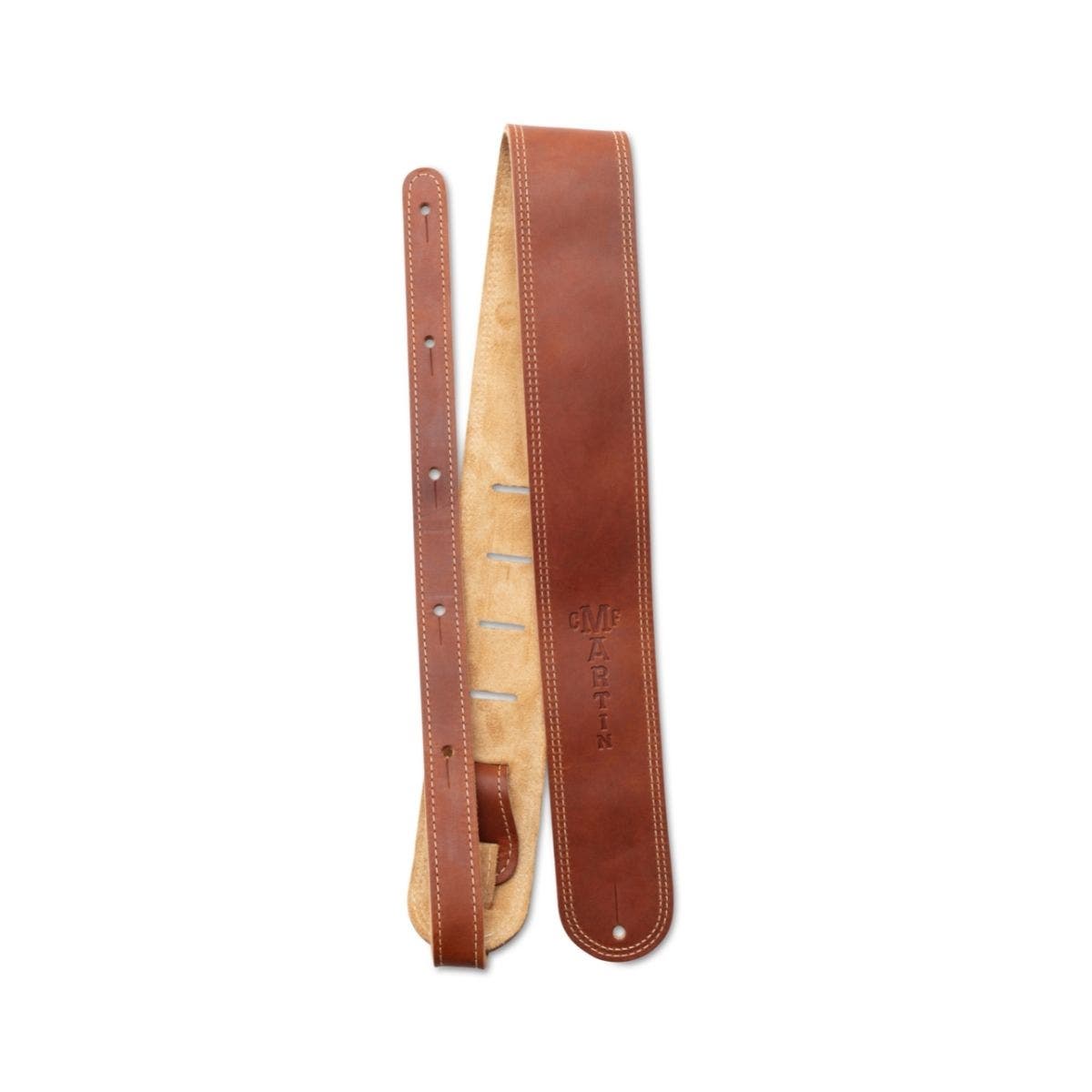 Martin Ball Glove Leather Guitar Strap, Brown