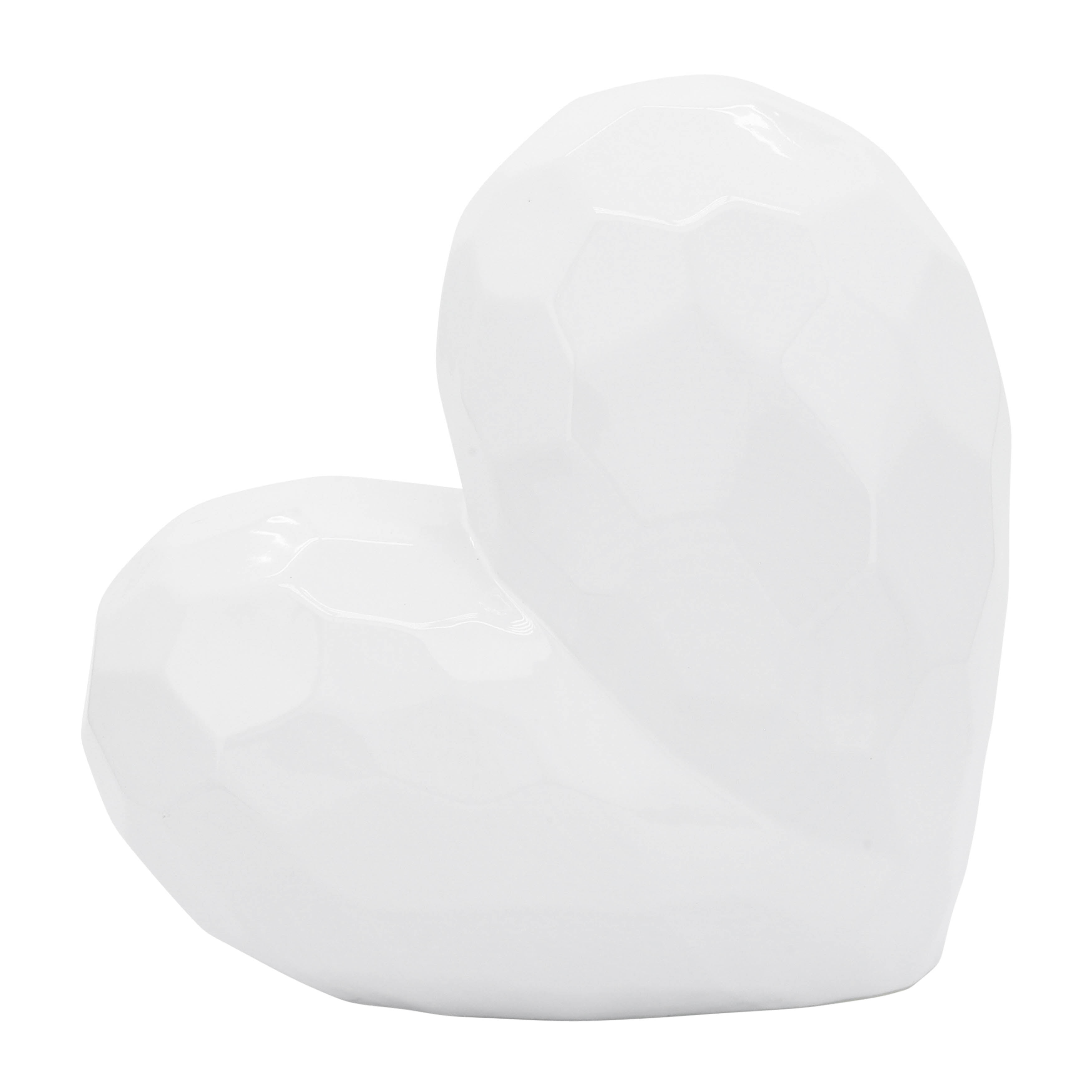 Sagebrook Home 11" Ceramic Heart, White