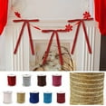 thumbnail image 5 of Christmas Ribbon Wired Edge Craft Ribbon for Gift Wrapping Bows Holiday Decorations DIY Crafting Wedding Party Home Decor 50 Yards, 0.39in*150ft, 5 of 5