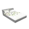 thumbnail image 2 of Ambesonne Floral Fitted Sheet & Pillow Sham Set, Branch with Flowers, Queen, Pink Green, 2 of 2