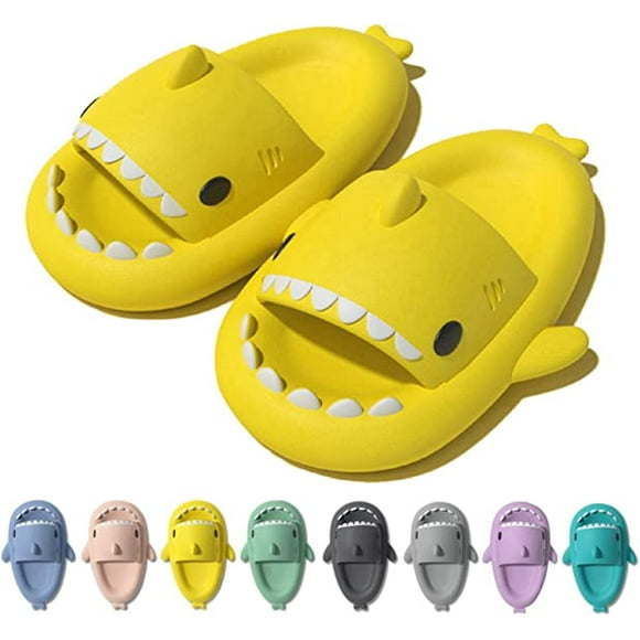 Slippers Women Men Cloud Shark Slipper Flexible Eva Flip Flops Shark Slides Comfortable Unisex Size EU 38/39 Yellow