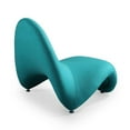 thumbnail image 3 of MoMa Teal Wool Blend Accent Chair, 3 of 3