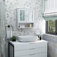 thumbnail image 2 of Mueble de baño montado en la pared TaoHFE con 2 puertas con espejo, color blanco, 2 of 8