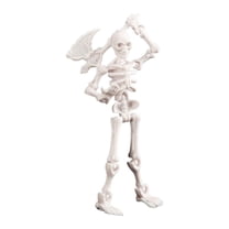 LYINGF Movable Skeleton Action Figures - Poseable Joint Skeleton Doll Figurines for Halloween Decor, Unique Holiday Decoration with Articulated Limbs