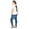 thumbnail image 2 of Blusa de lino con moño en espalda Roman Fashion /Tallas Extras, 5109 (Beige) beige 36, 2 of 6