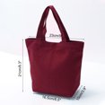 thumbnail image 2 of Uxcell 8.3 x 9 x 3.9 inch Canvas Tote Bag with Handle Small Reusable Handbag Shopping Bags Red, 2 of 4