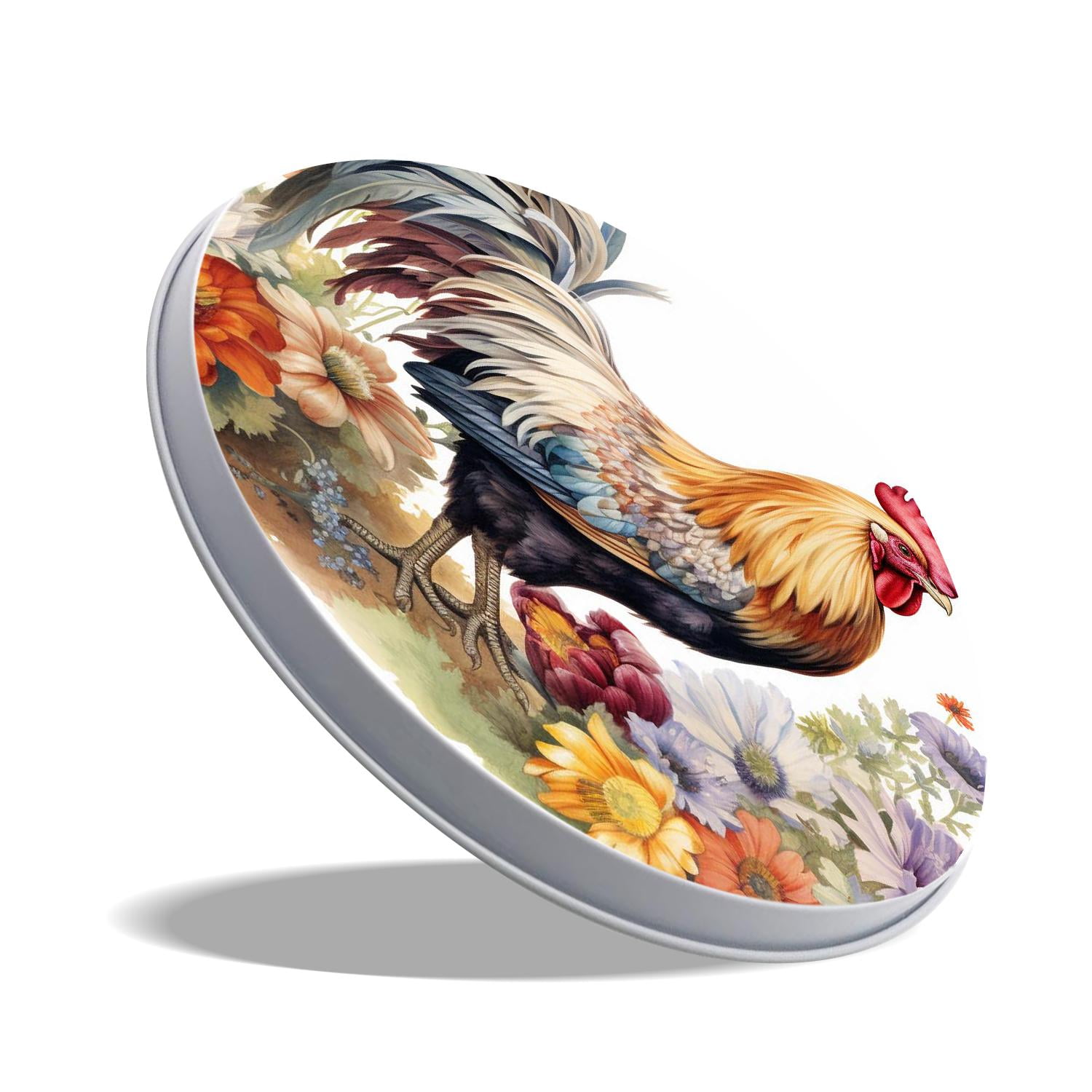 Decorative Stove Burner Covers 4 Pcs Decorative Electric Stove Burner Covers 8Inch And 10Inch ,Colorful Rooster multicolor